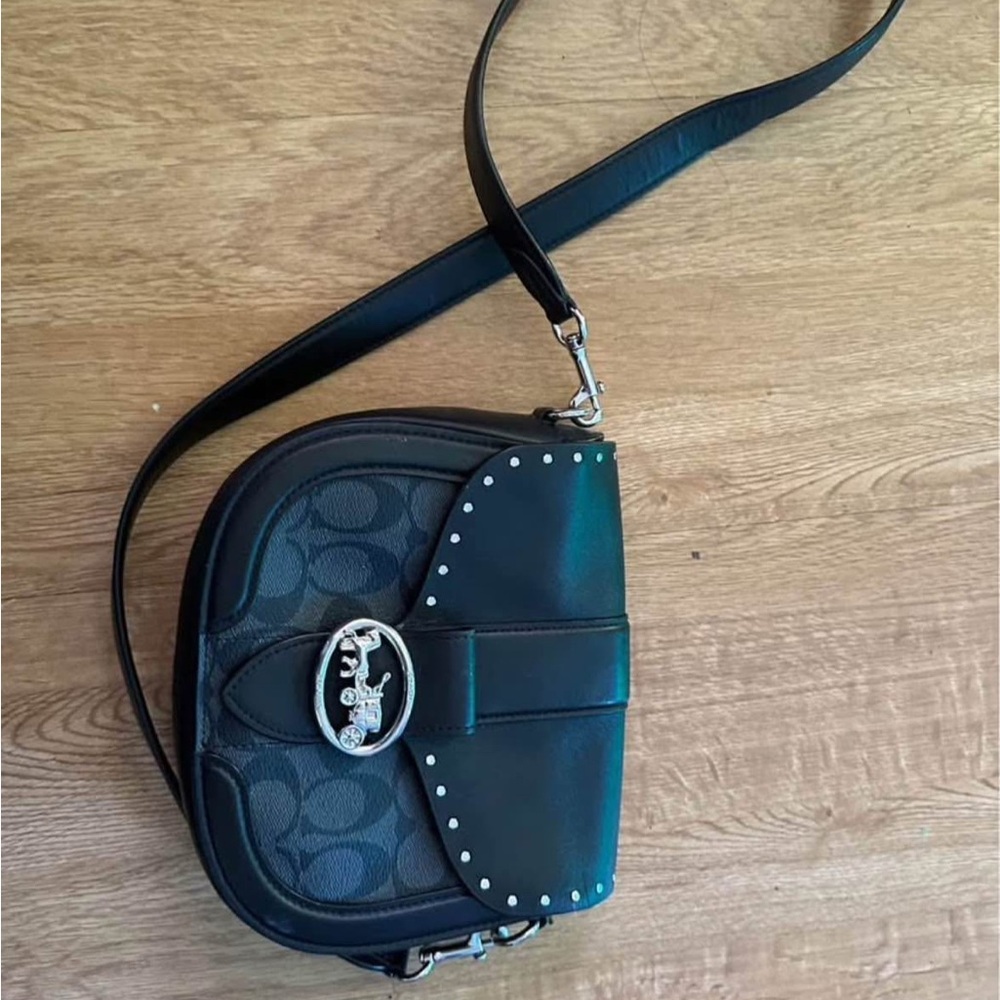 Black and Gray Crossbody Coach Bag *never used*